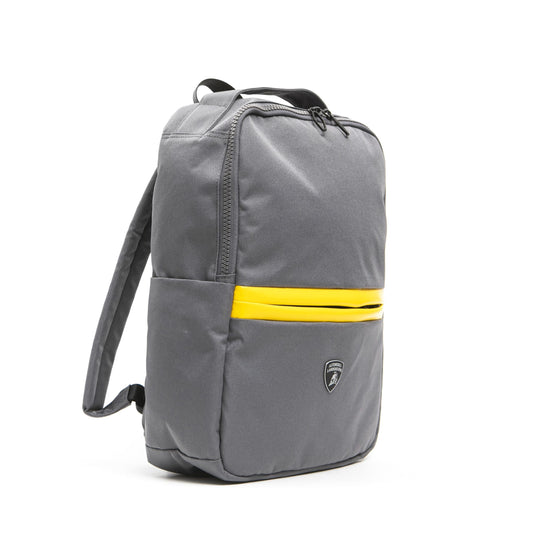 Gray Polyester Men Backpack