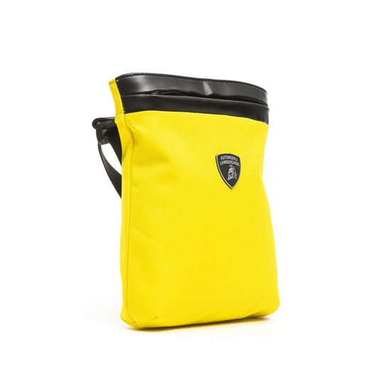 Yellow Polyester Men Messenger Bag