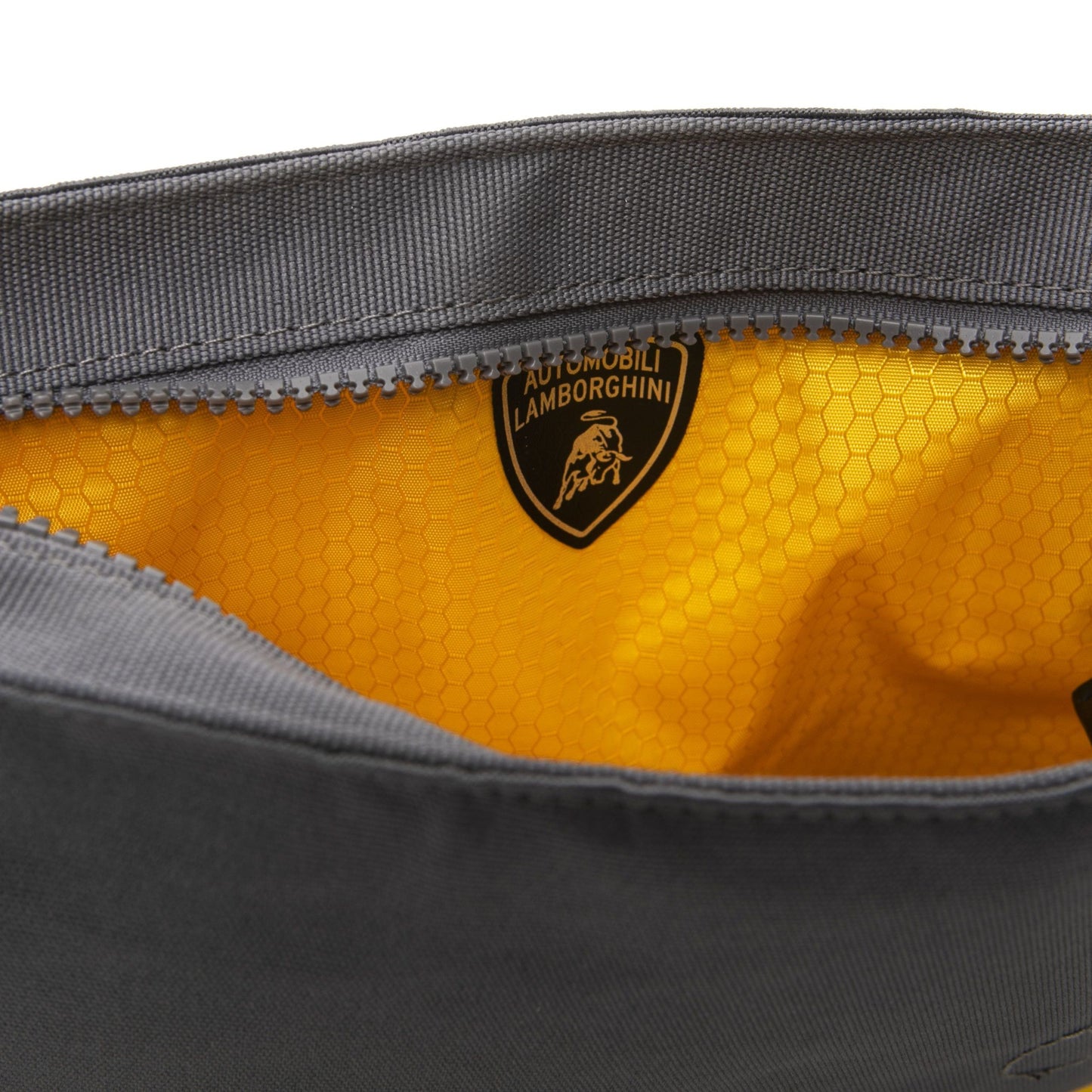 Gray Polyester Men Messenger Bag