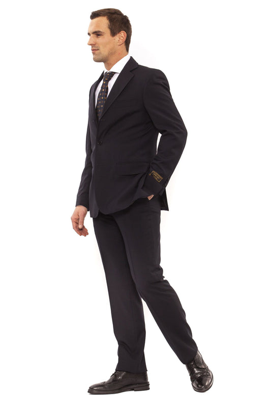 Blue Wool Men Suit