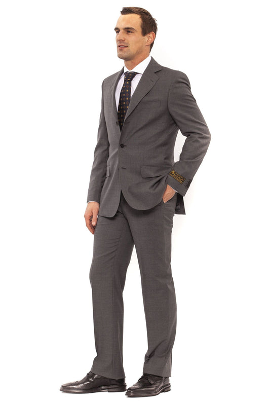 Gray Wool Men Suit