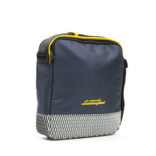 Blue Polyester Men Messenger Bag