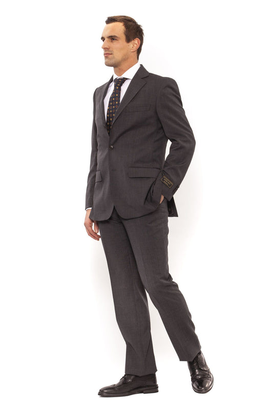 Gray Wool Men Suit