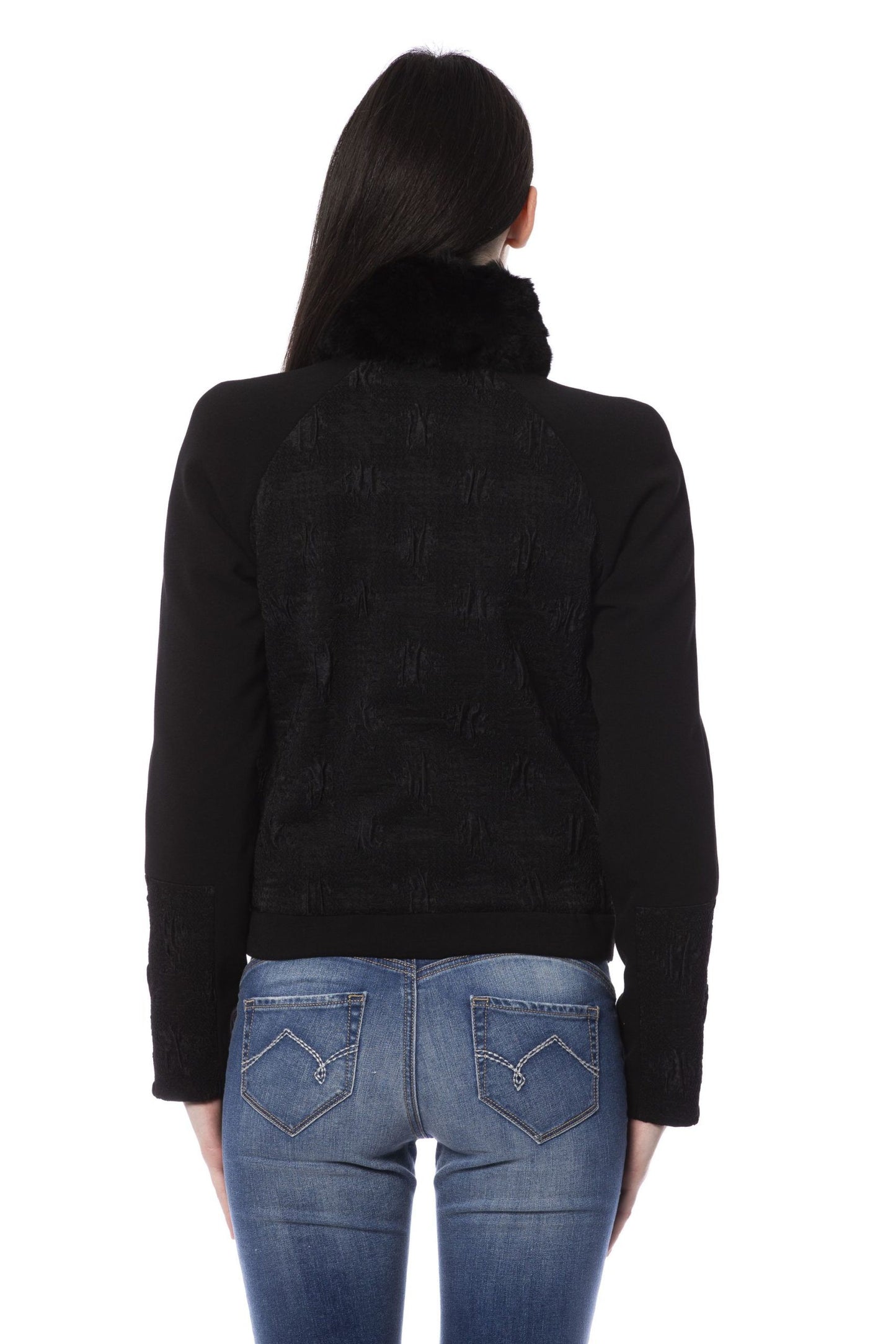 Black Acrylic Women Jacket