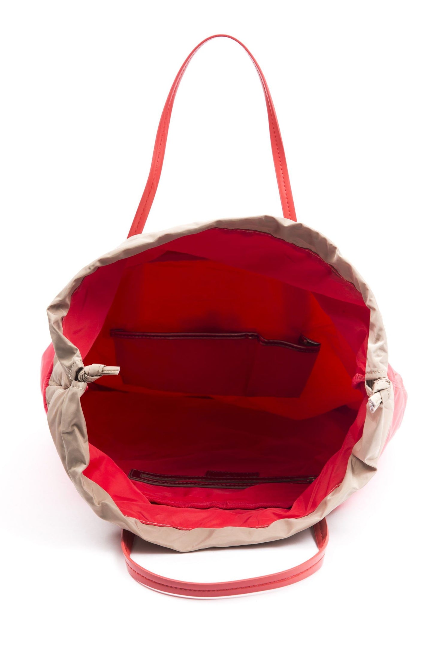 Red Fabric Women Handbag
