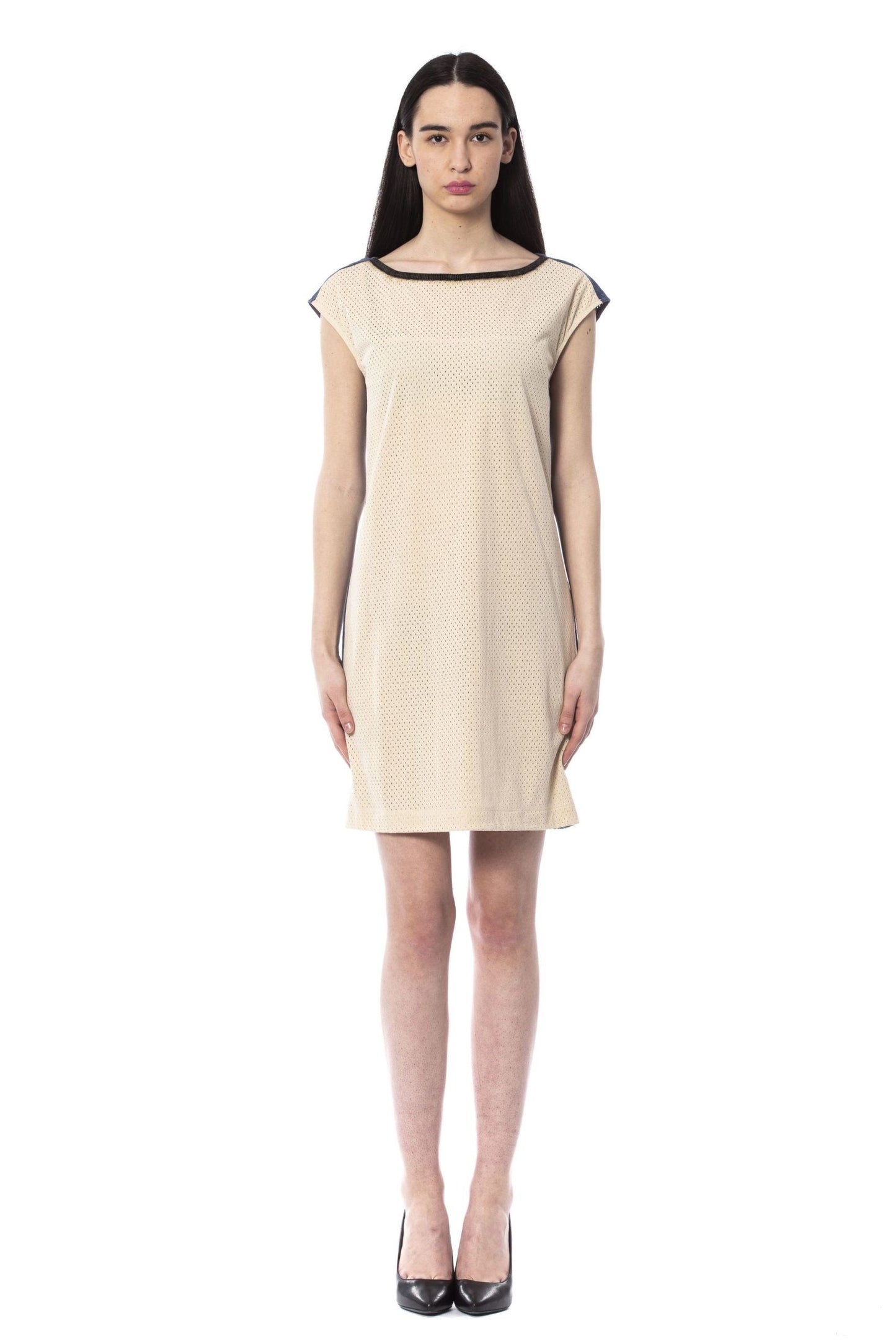 Beige Taffeta Women Dress