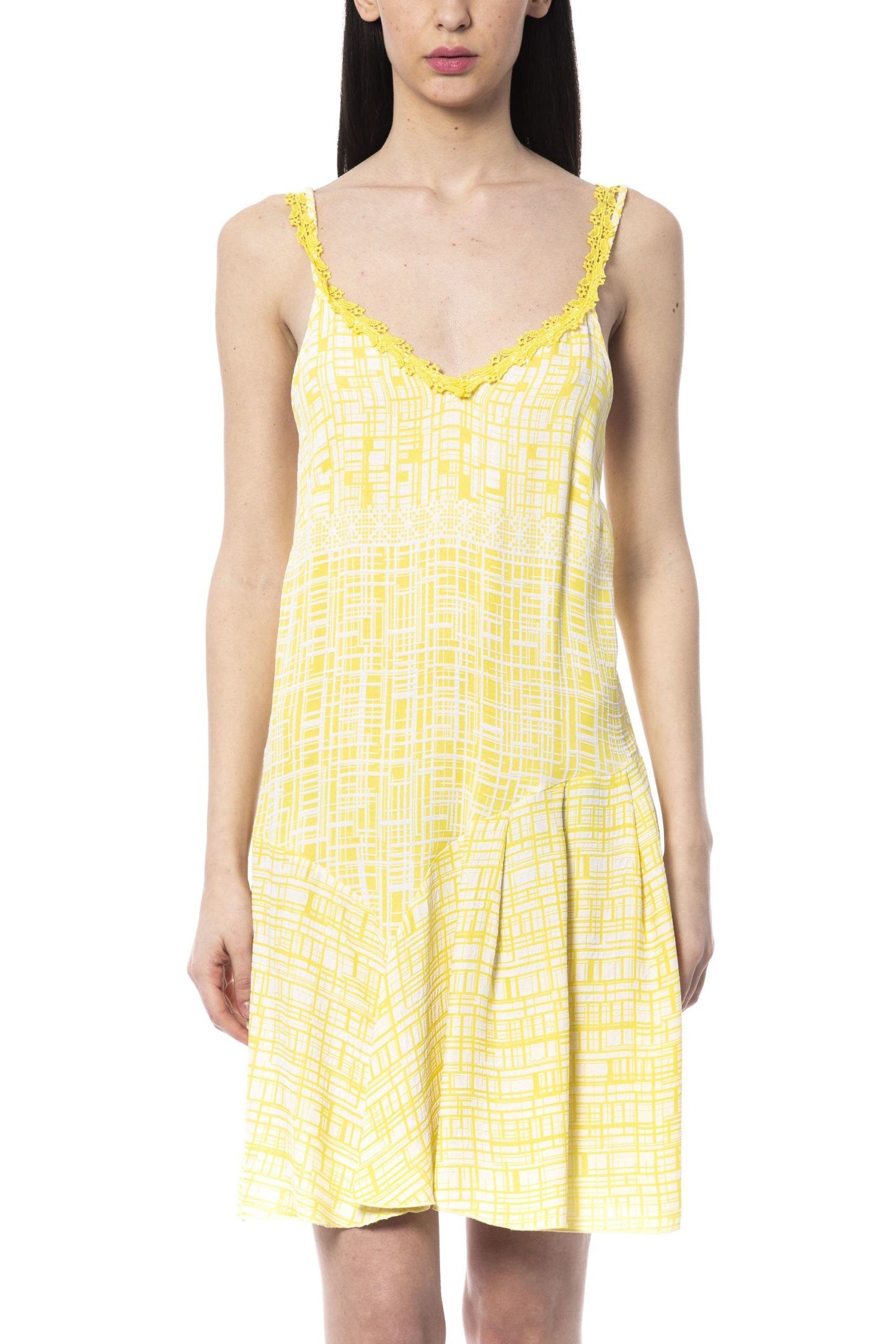 Yellow Viscose Women Dress