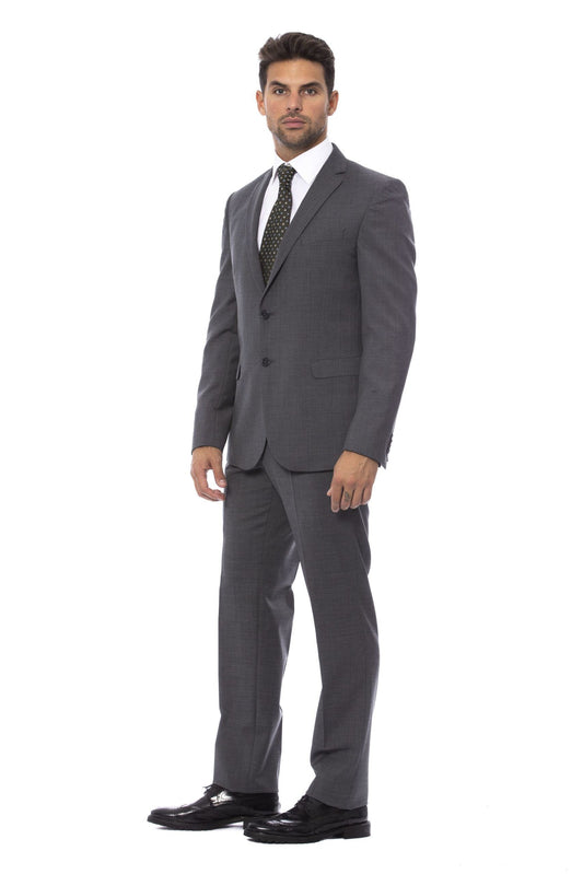 Gray Wool Men Suit