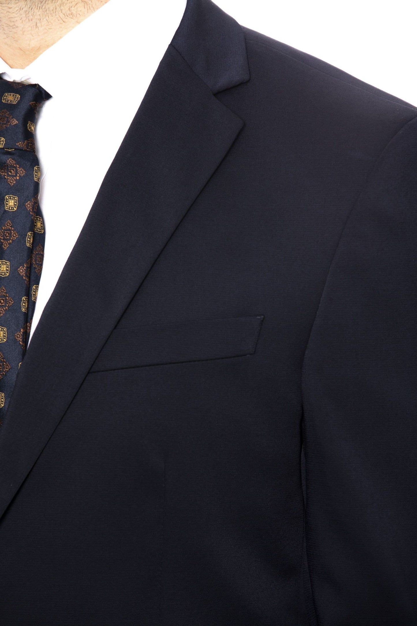 Blue Cotton Men Suit