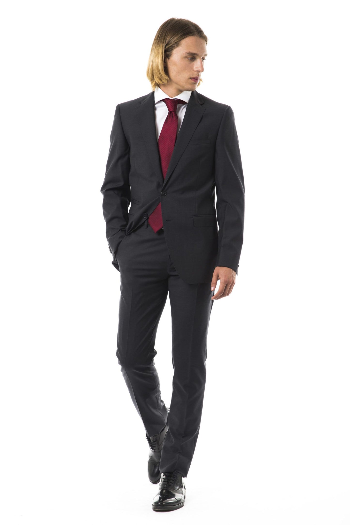 Gray Wool Men's Suit