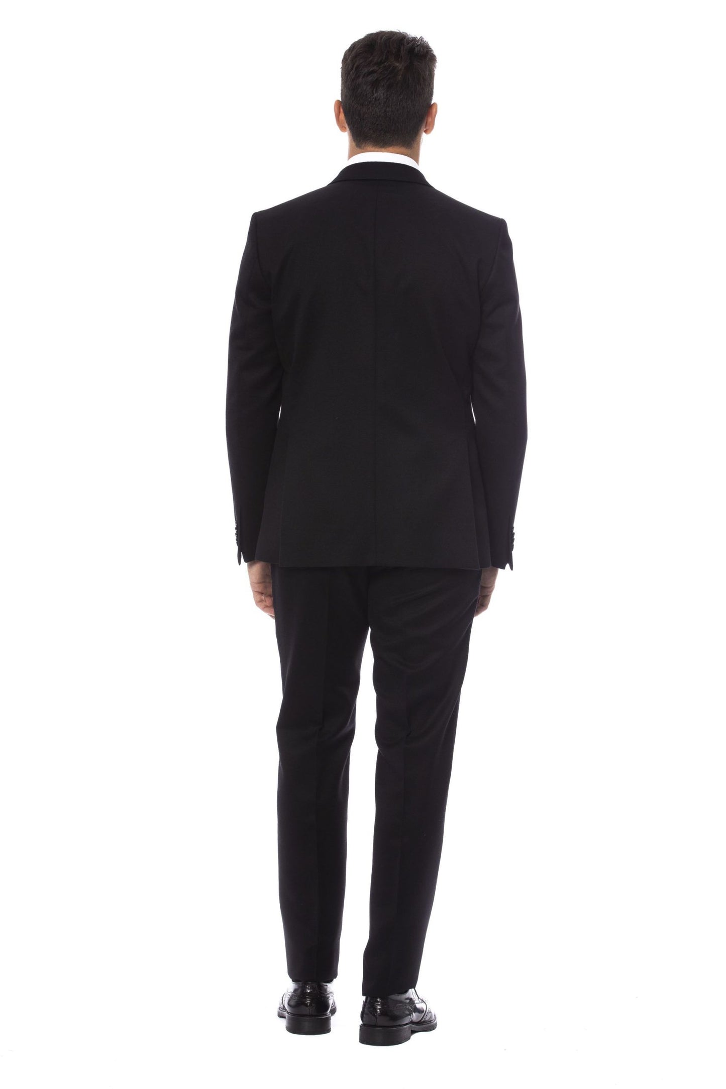 Black Cotton Men Suit
