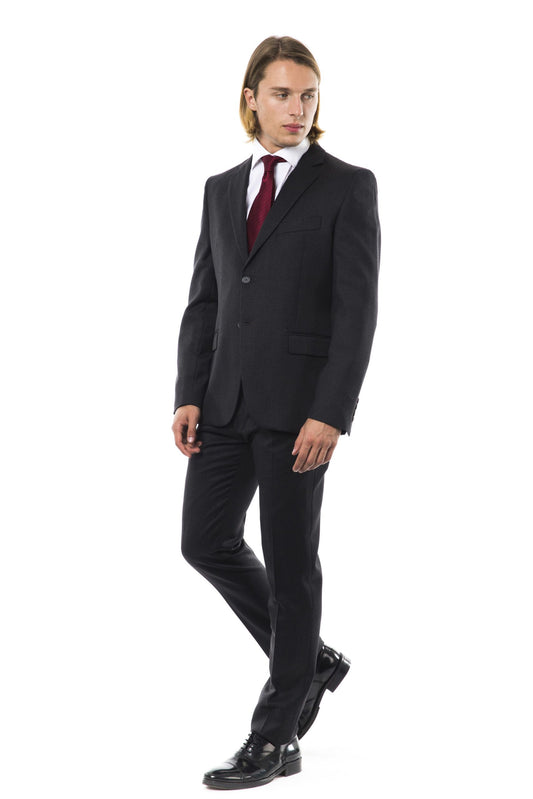 Gray Cotton Men Suit