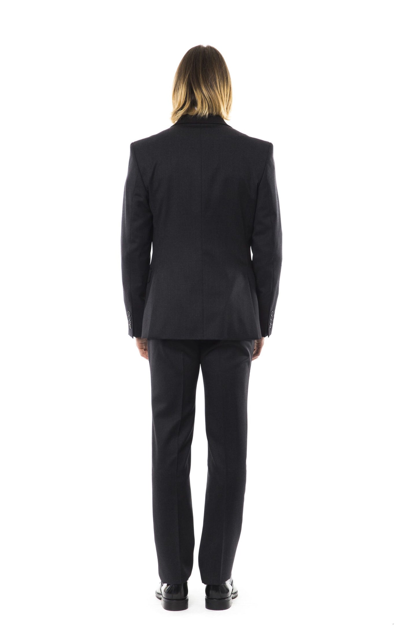 Gray Cotton Men Suit