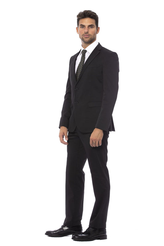 Black Polyester Men Suit
