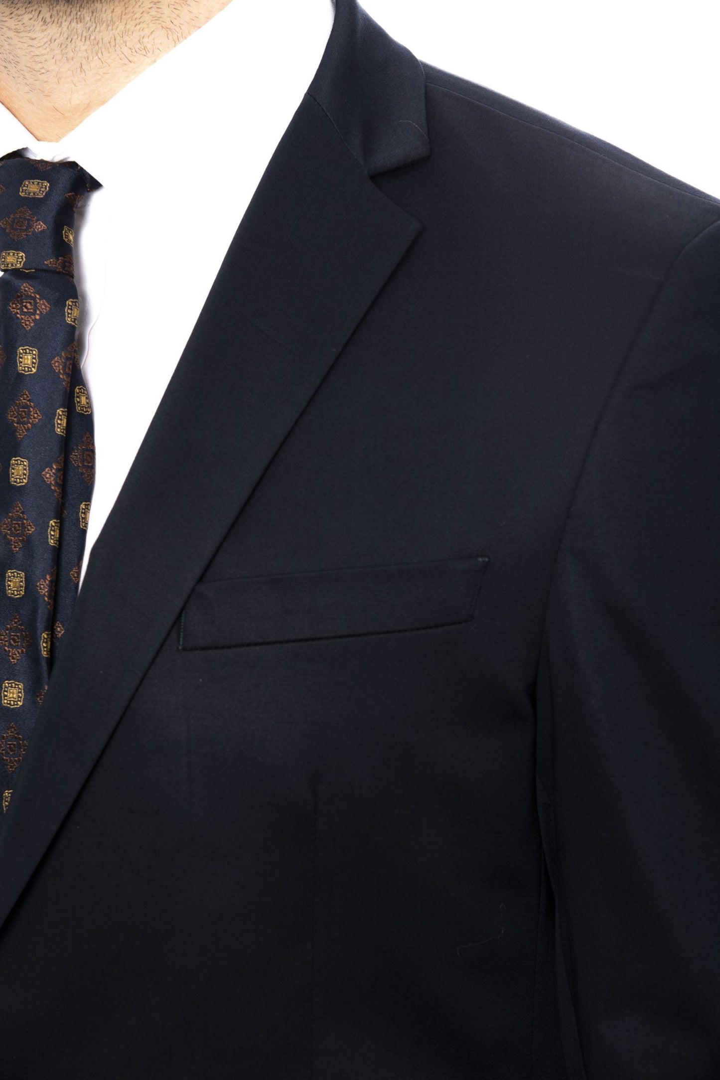 Blue Cotton Men Suit