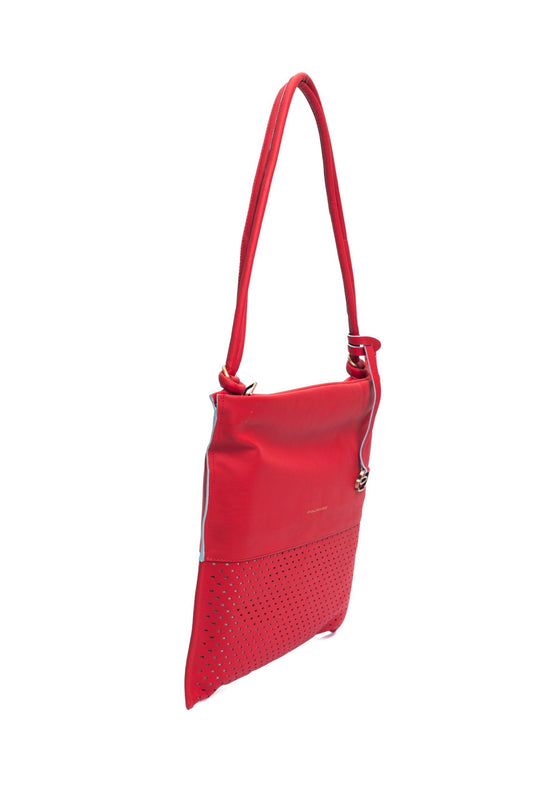 Red Leather Women Shoulder Bag
