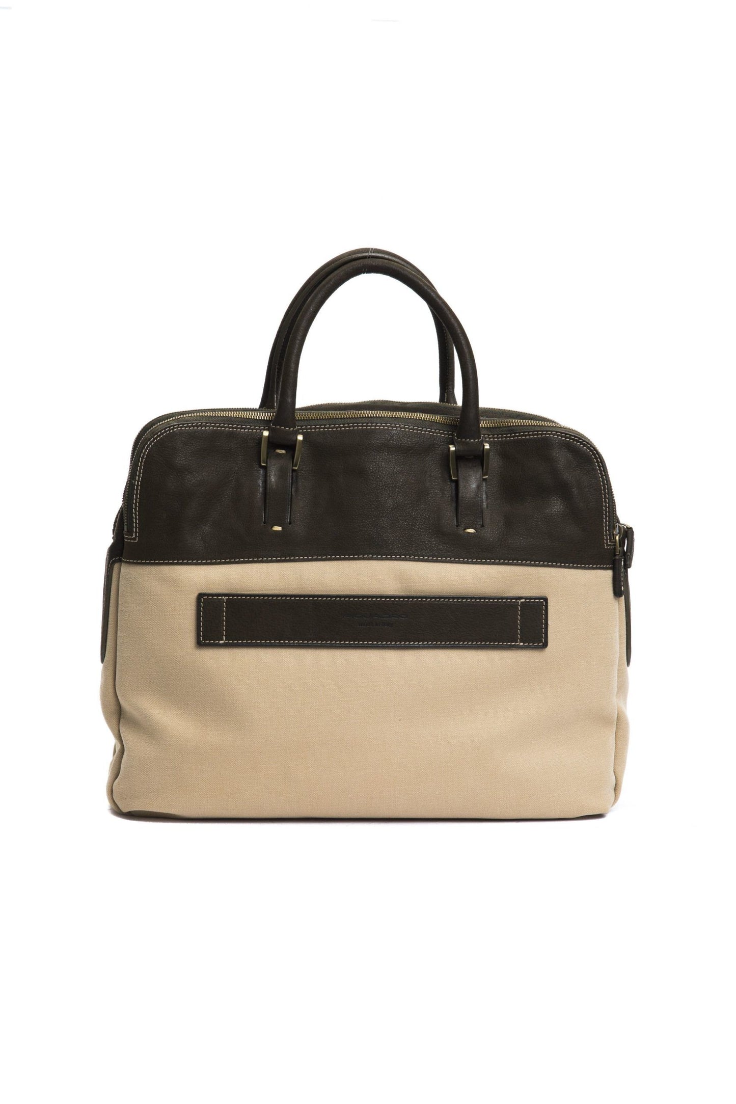Beige Leather Women Travel Bag