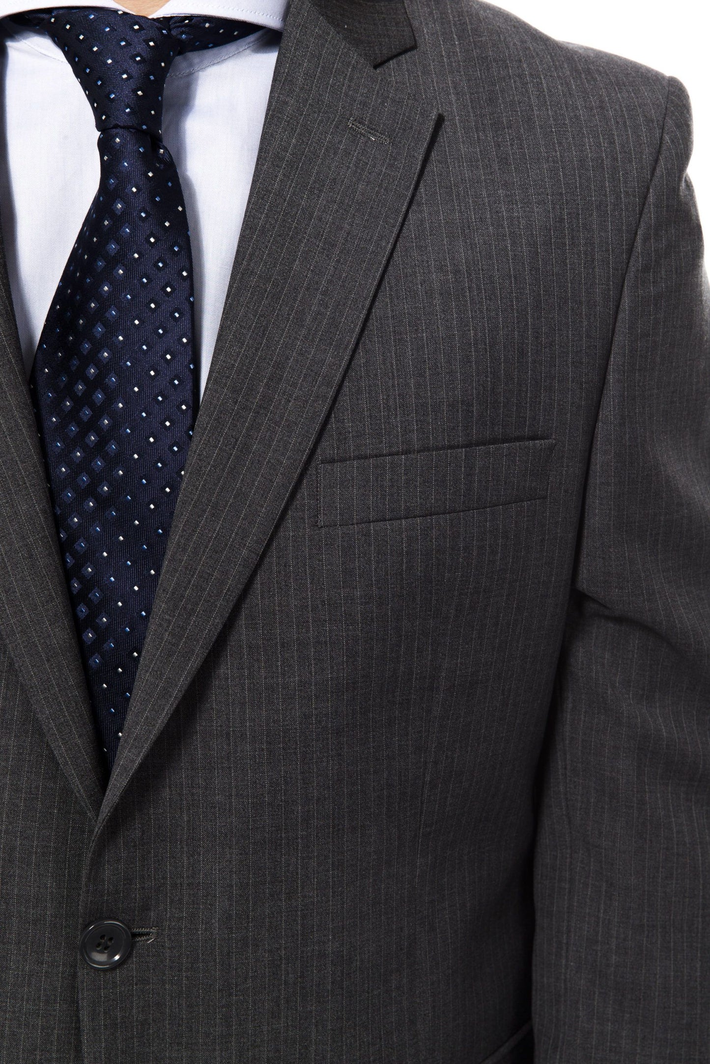 Gray Virgin Wool Men Suit