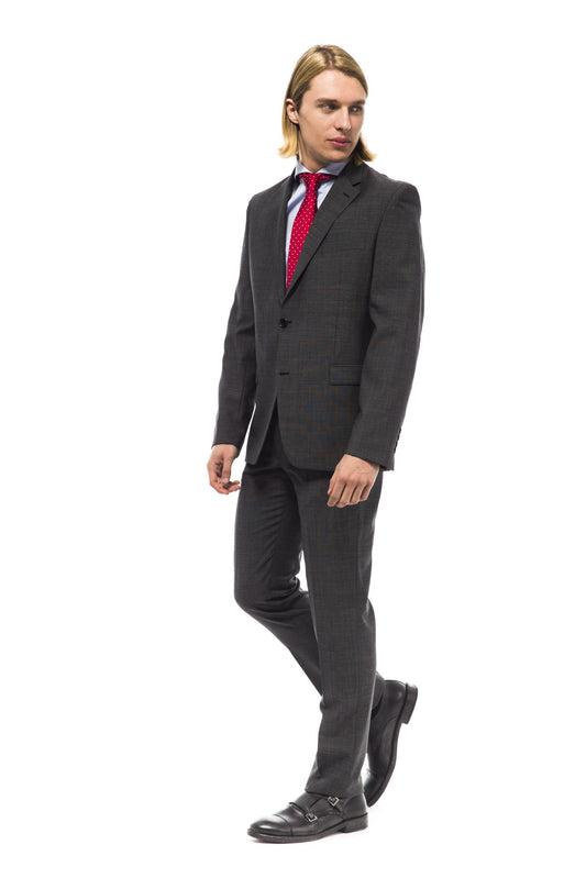 Gray Wool Men Suit