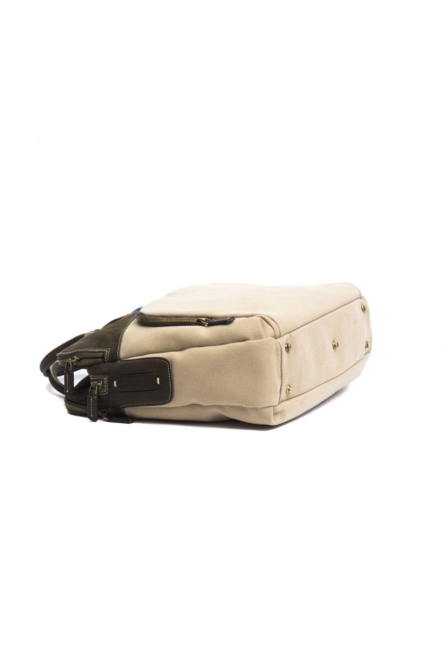 Beige Leather Women Travel Bag