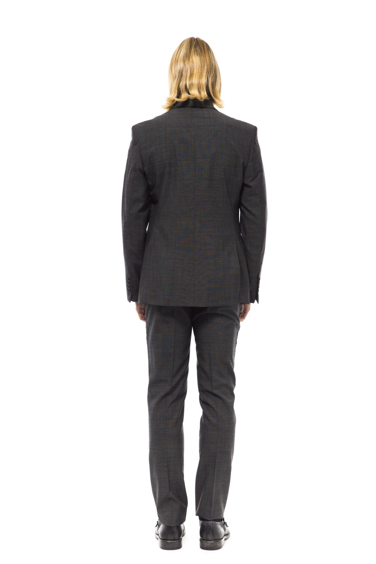 Gray Wool Men Suit
