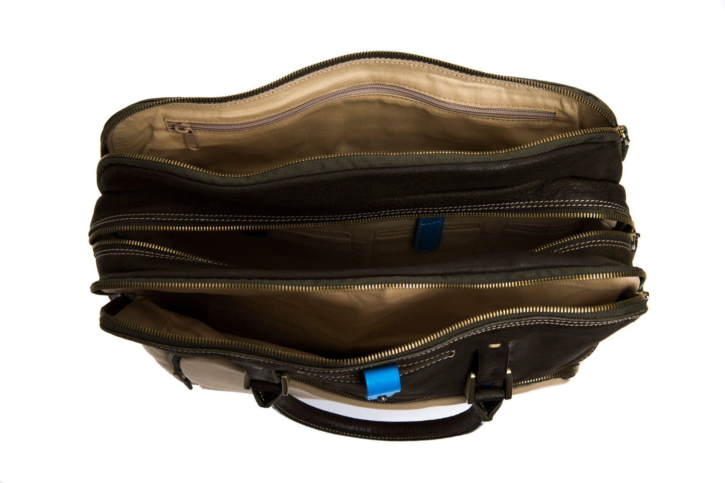 Beige Leather Women Travel Bag