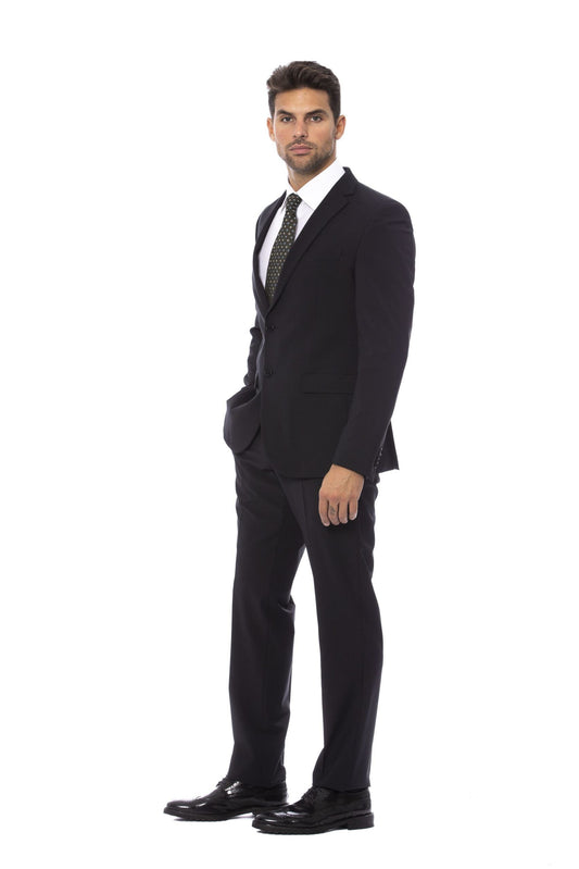 Black Wool Blend Men Suit