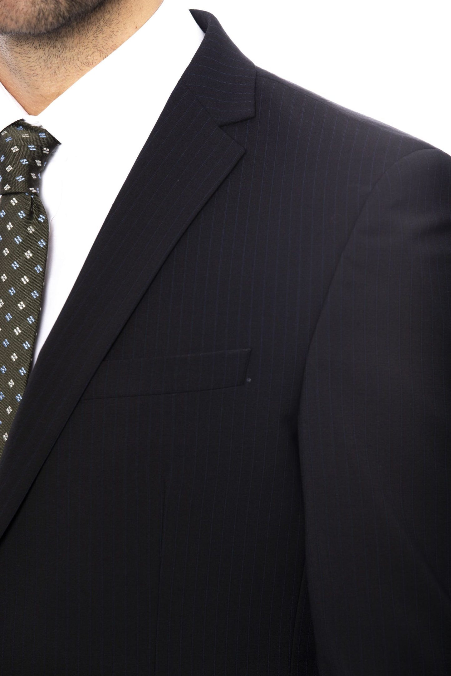 Black Wool Blend Men Suit