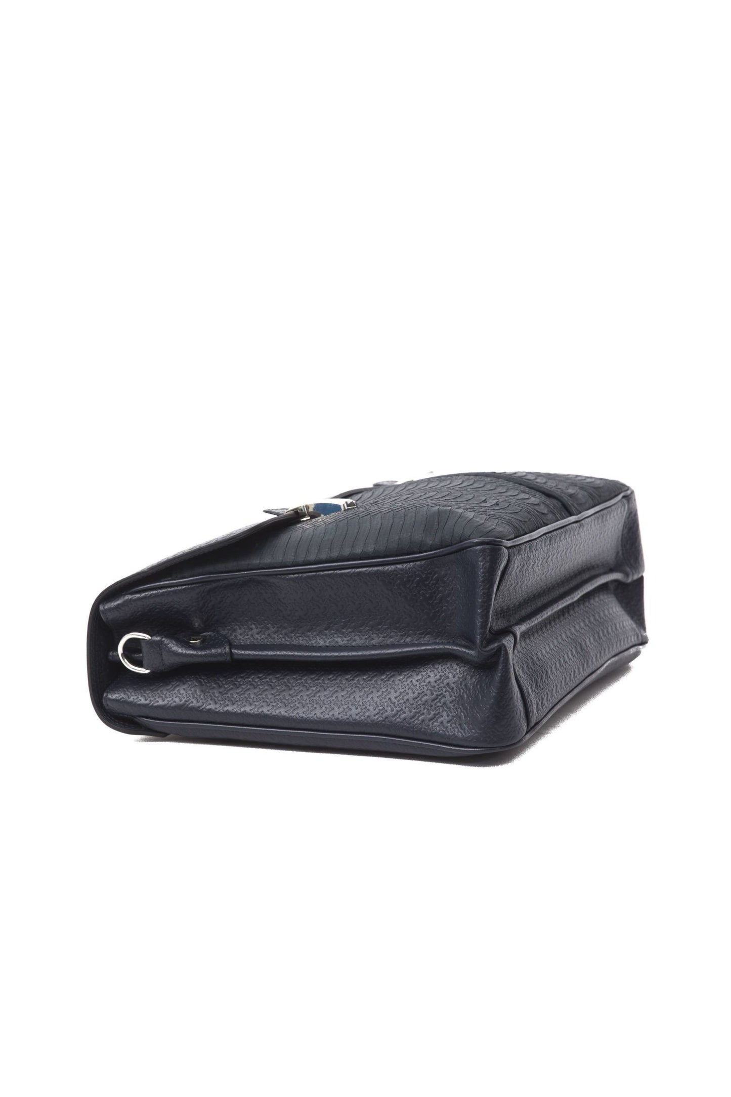 Blue Leather Men Briefcase