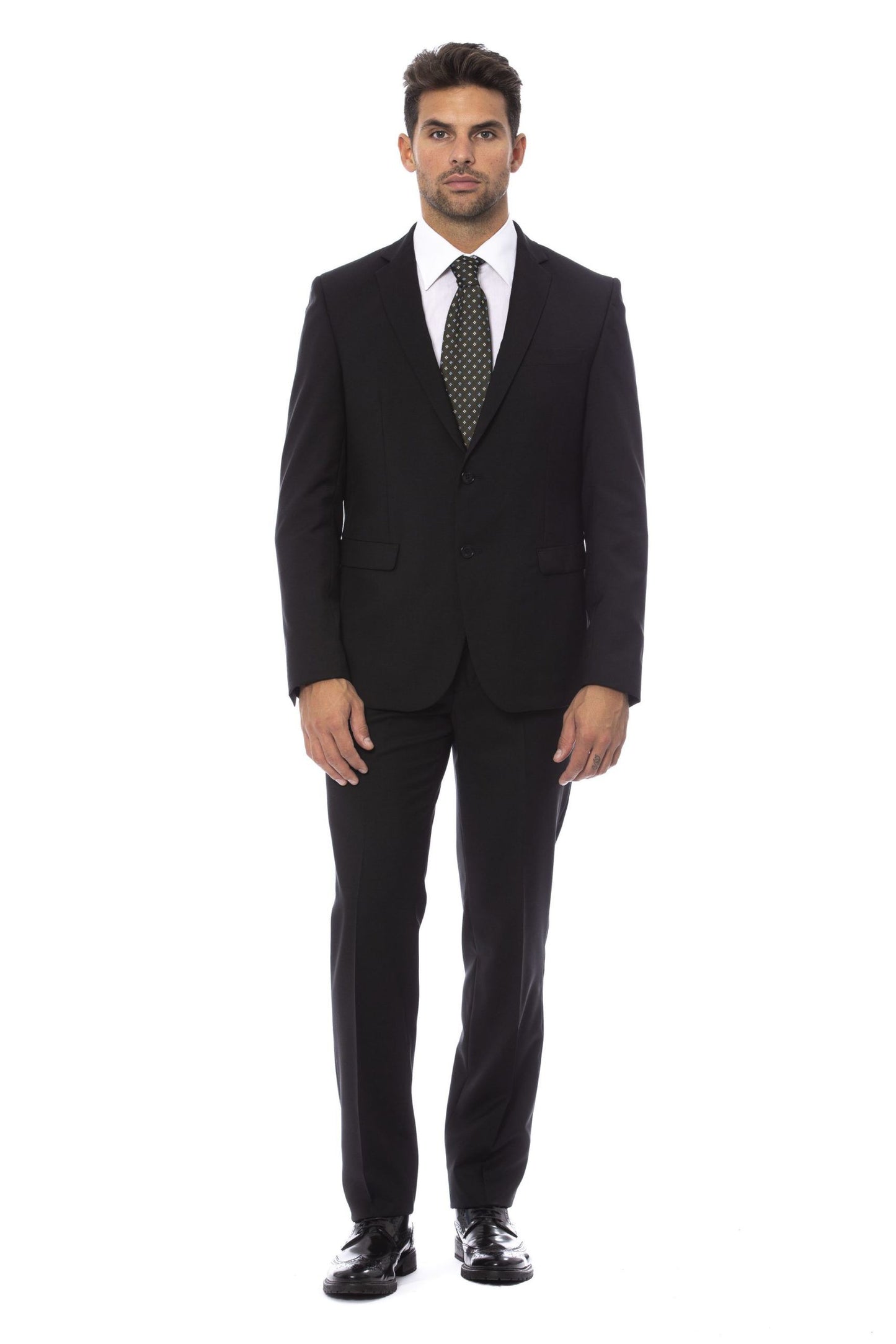 Black Polyester Men Suit