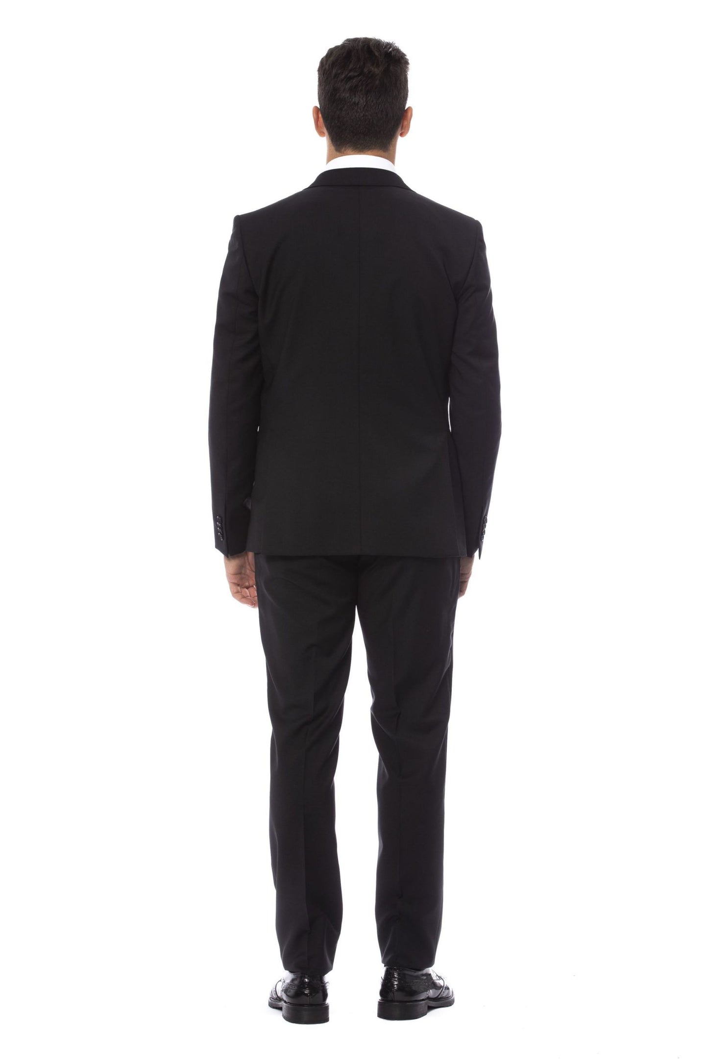 Black Polyester Men Suit