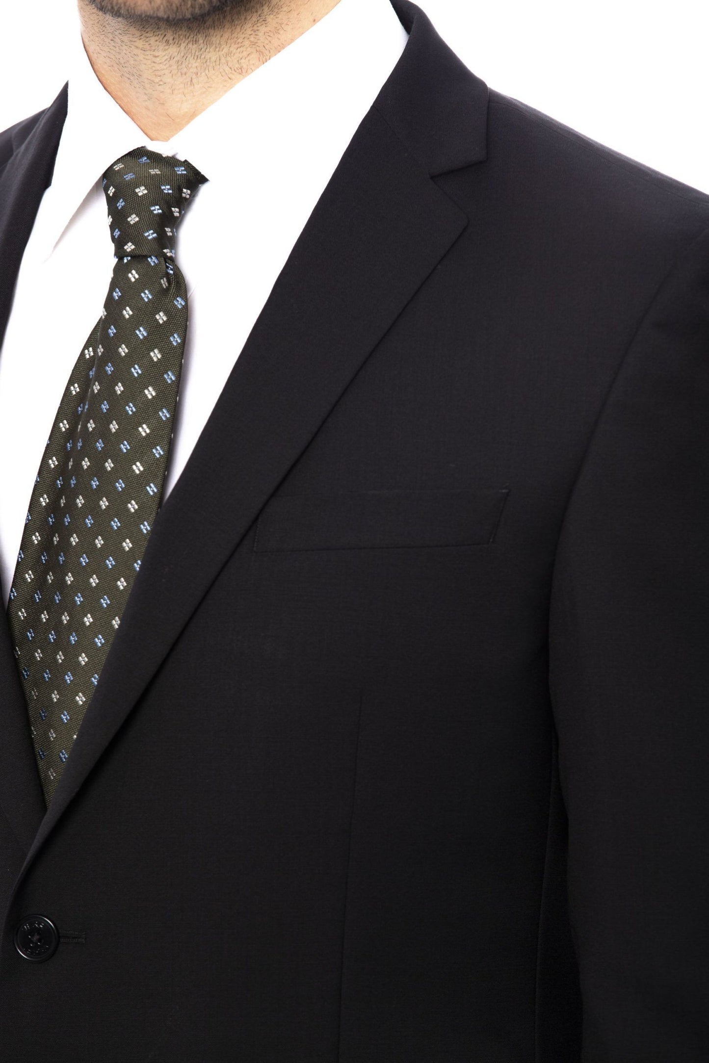 Black Polyester Men Suit