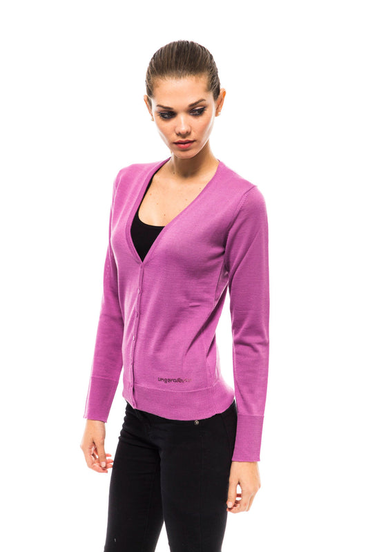 Violet Wool Women Cardigan