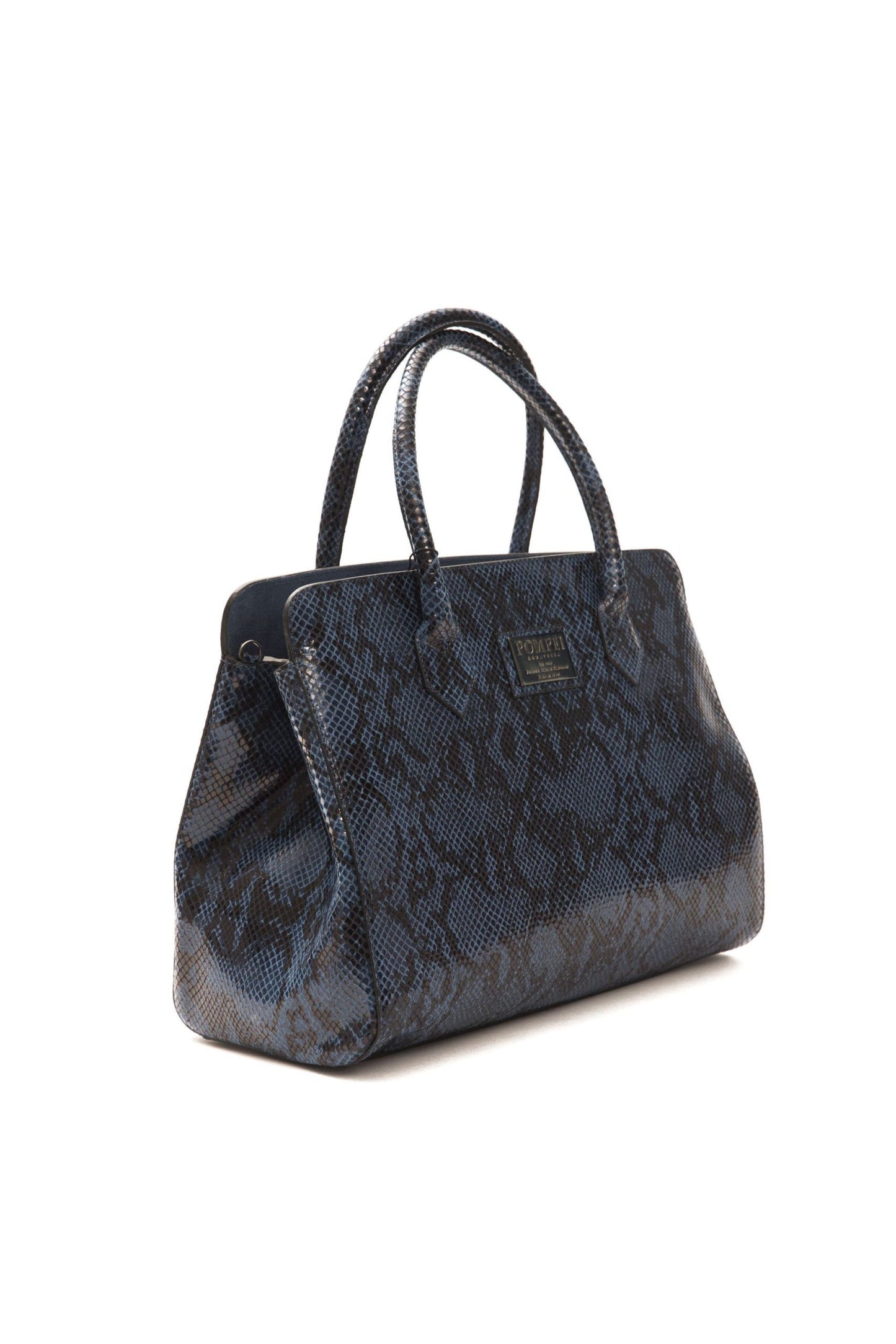 Blue Leather Women Tote