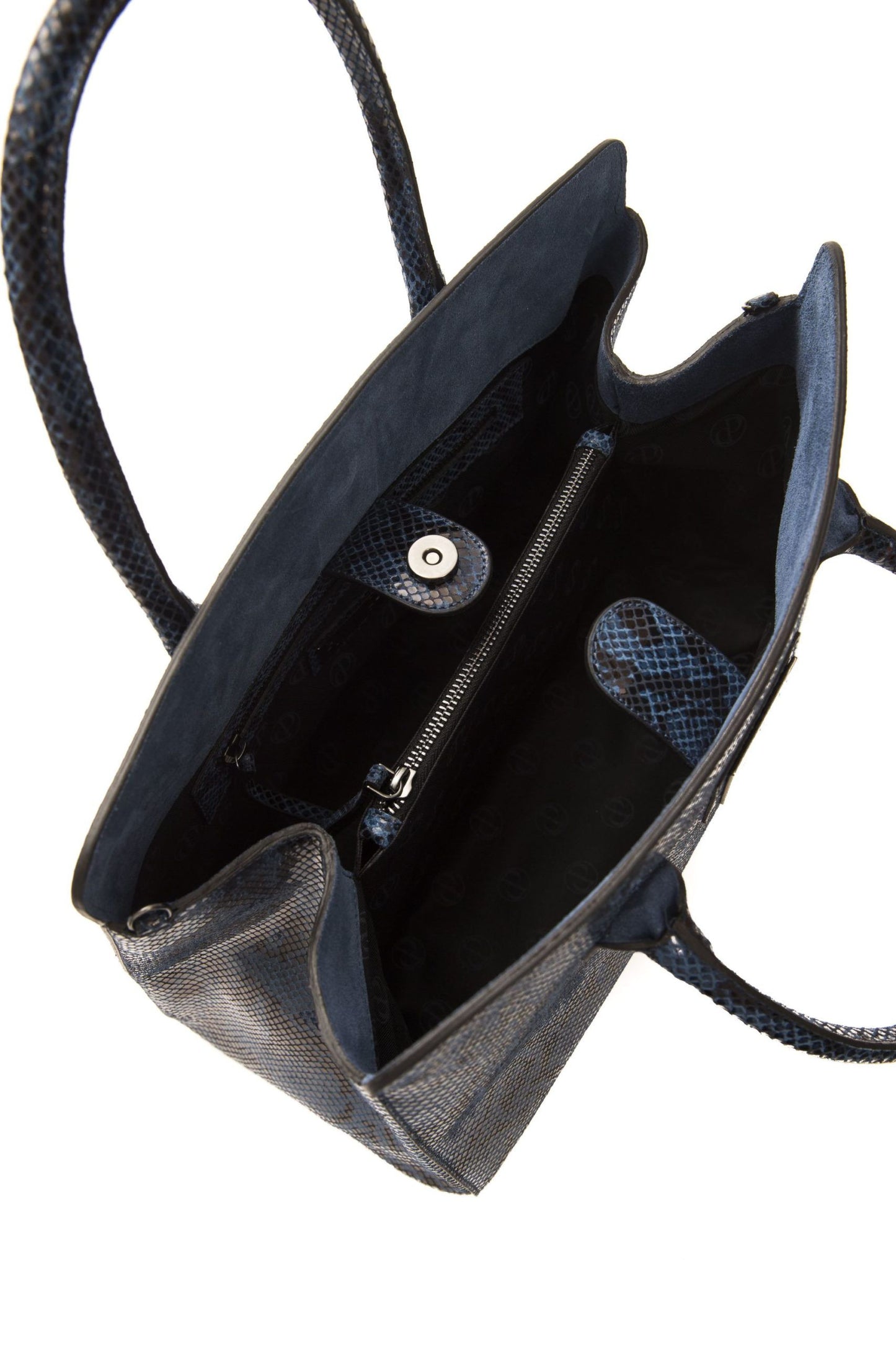 Blue Leather Women Tote