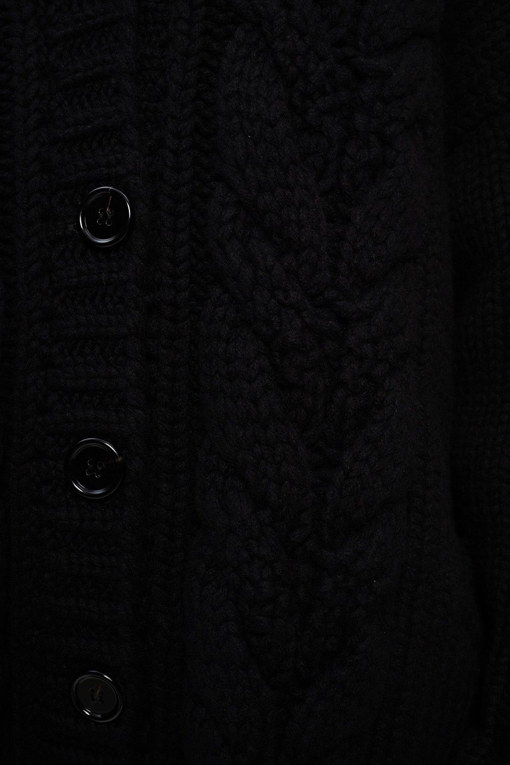 Black Wool Women Cardigan