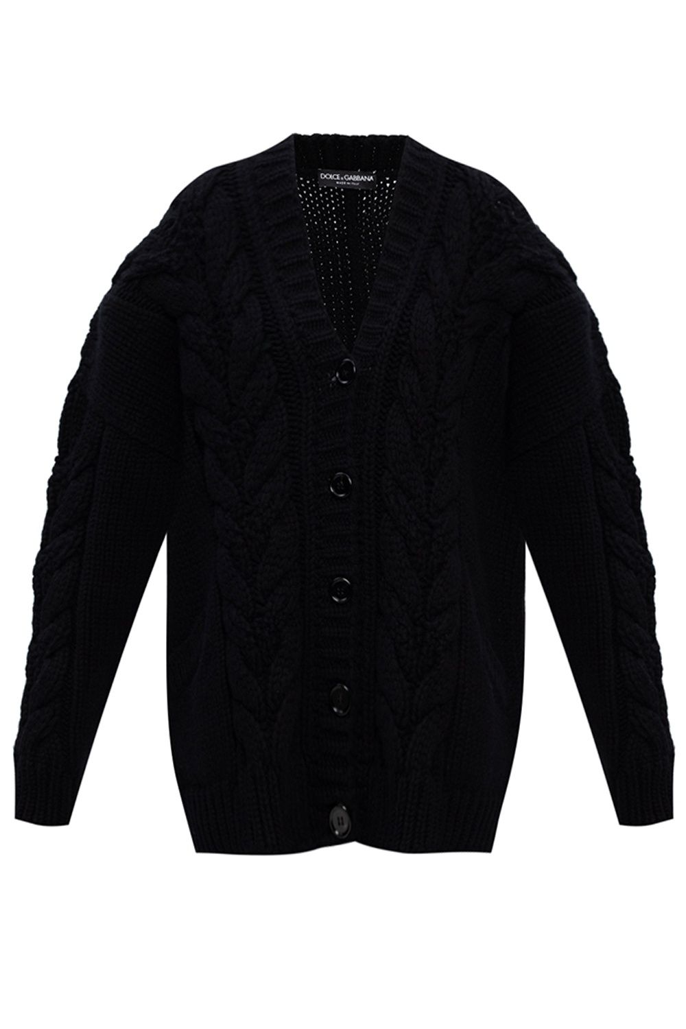 Black Wool Women Cardigan