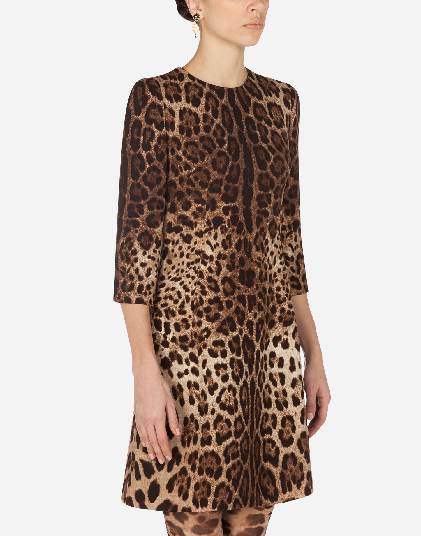 Brown Wool Women Dress