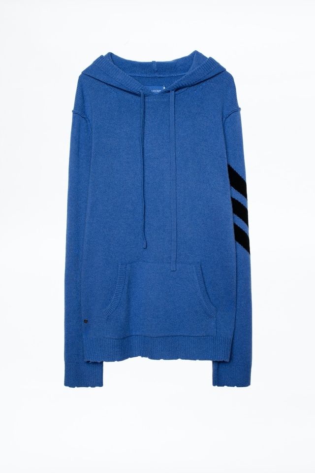 Blue Cashmere Men Sweater