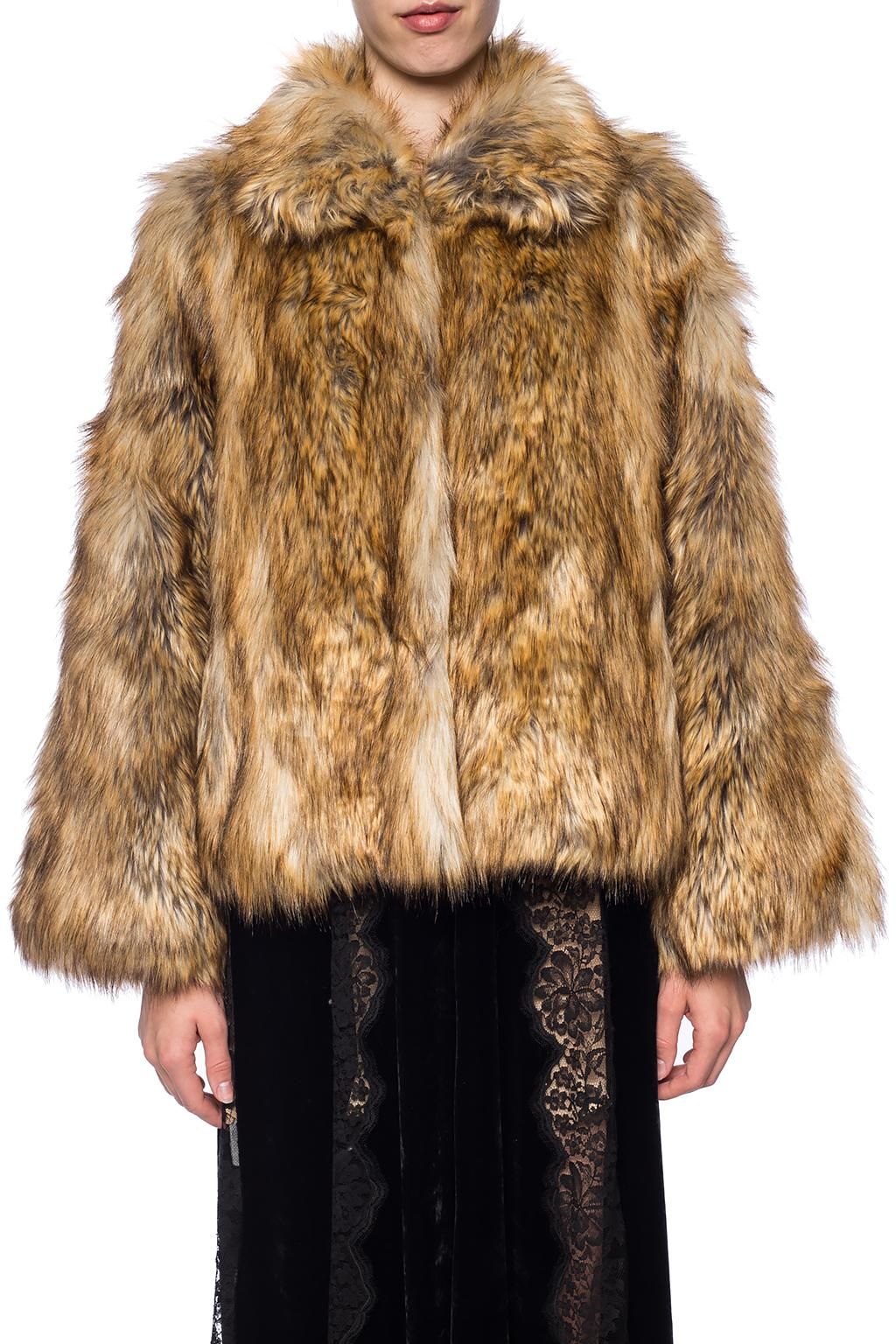 Brown Modacrylic Women Jacket