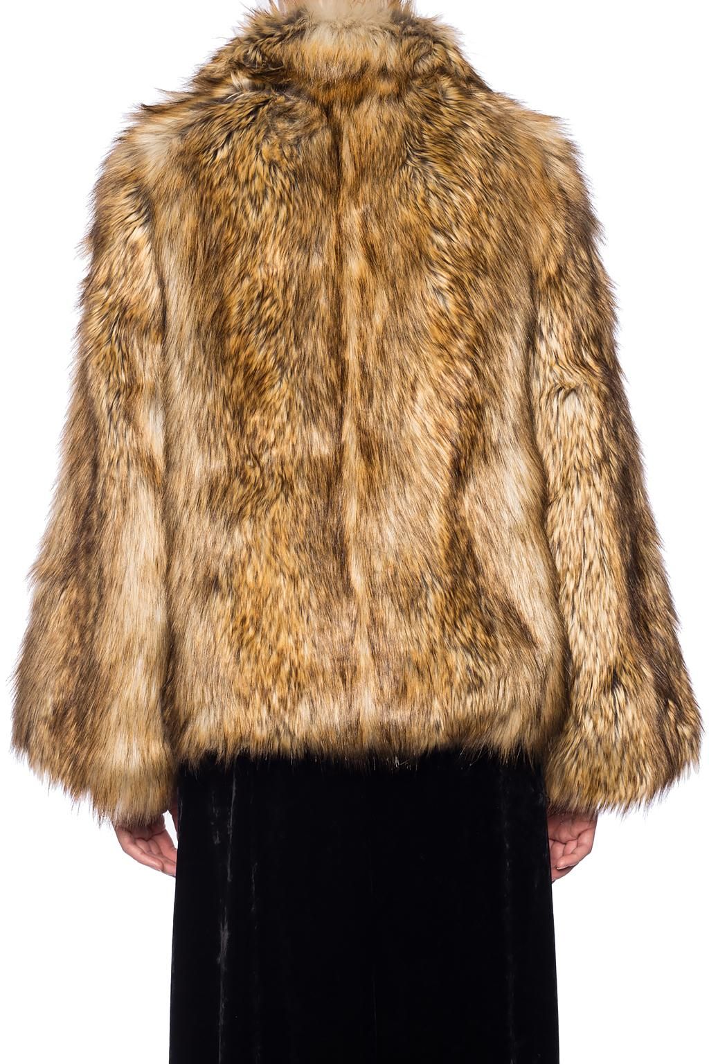 Brown Modacrylic Women Jacket