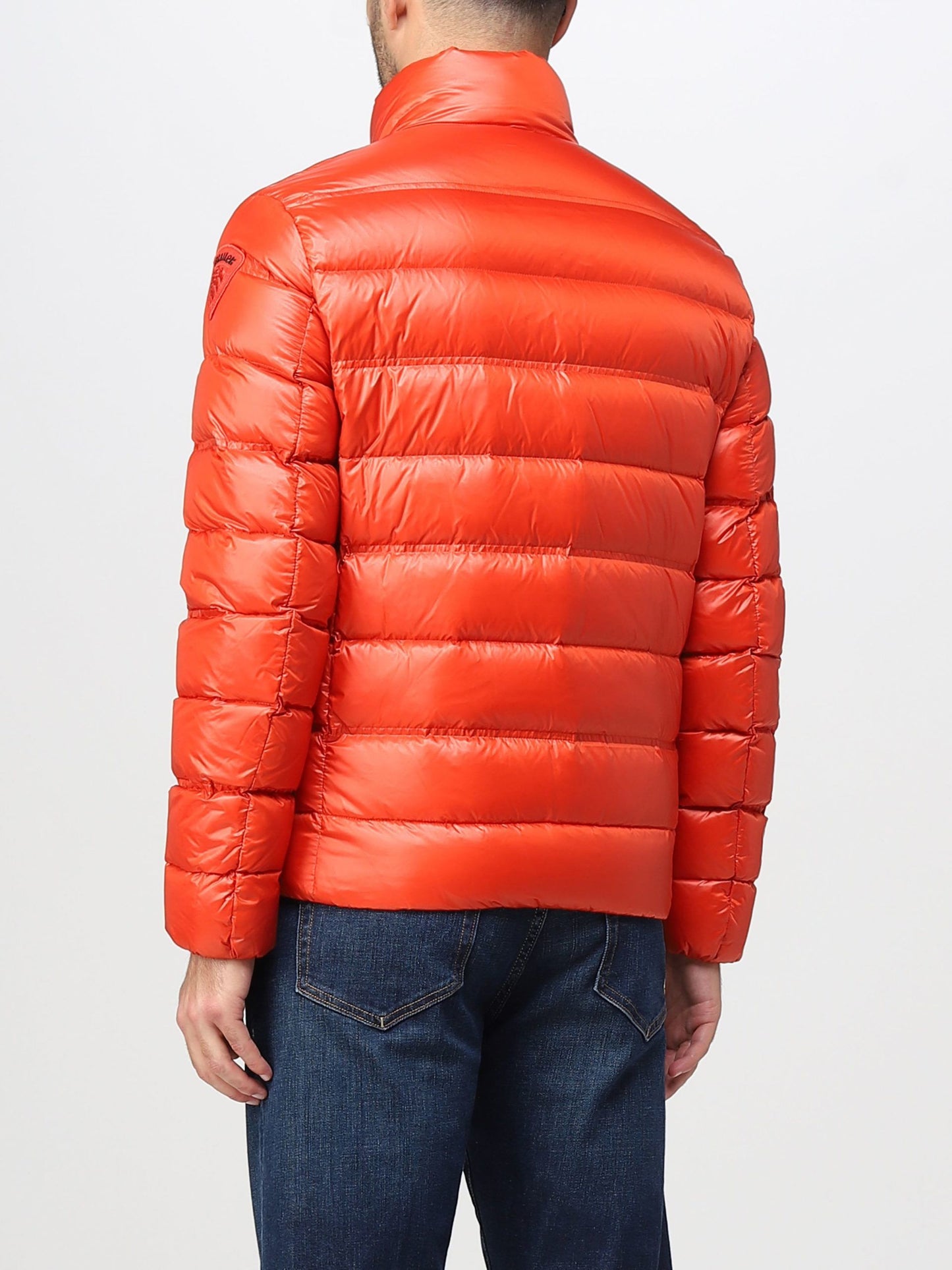 Orange Nylon Men Jacket