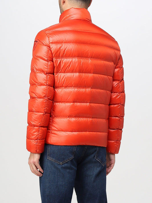 Orange Nylon Men Jacket