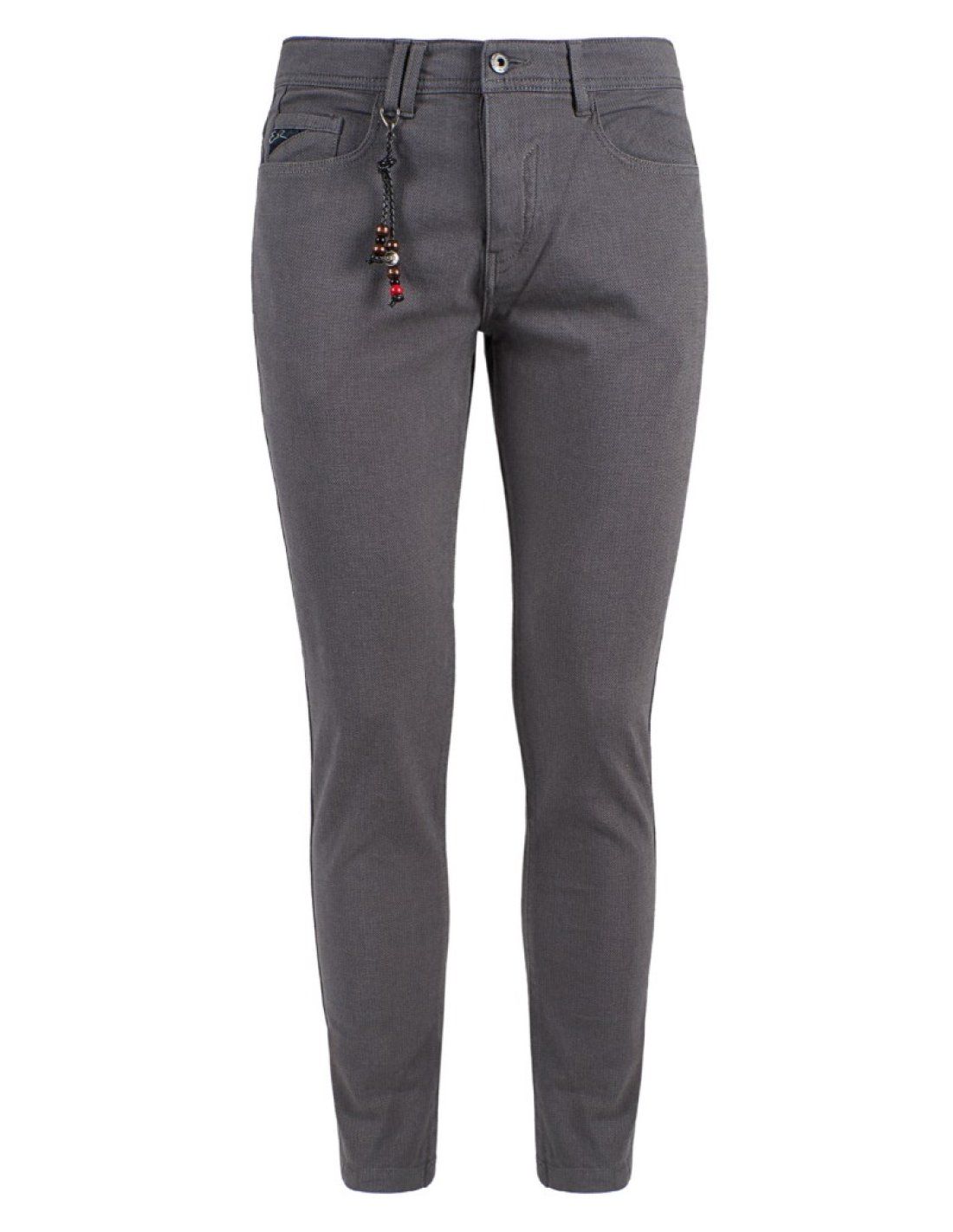 Gray Cotton Men Trouser