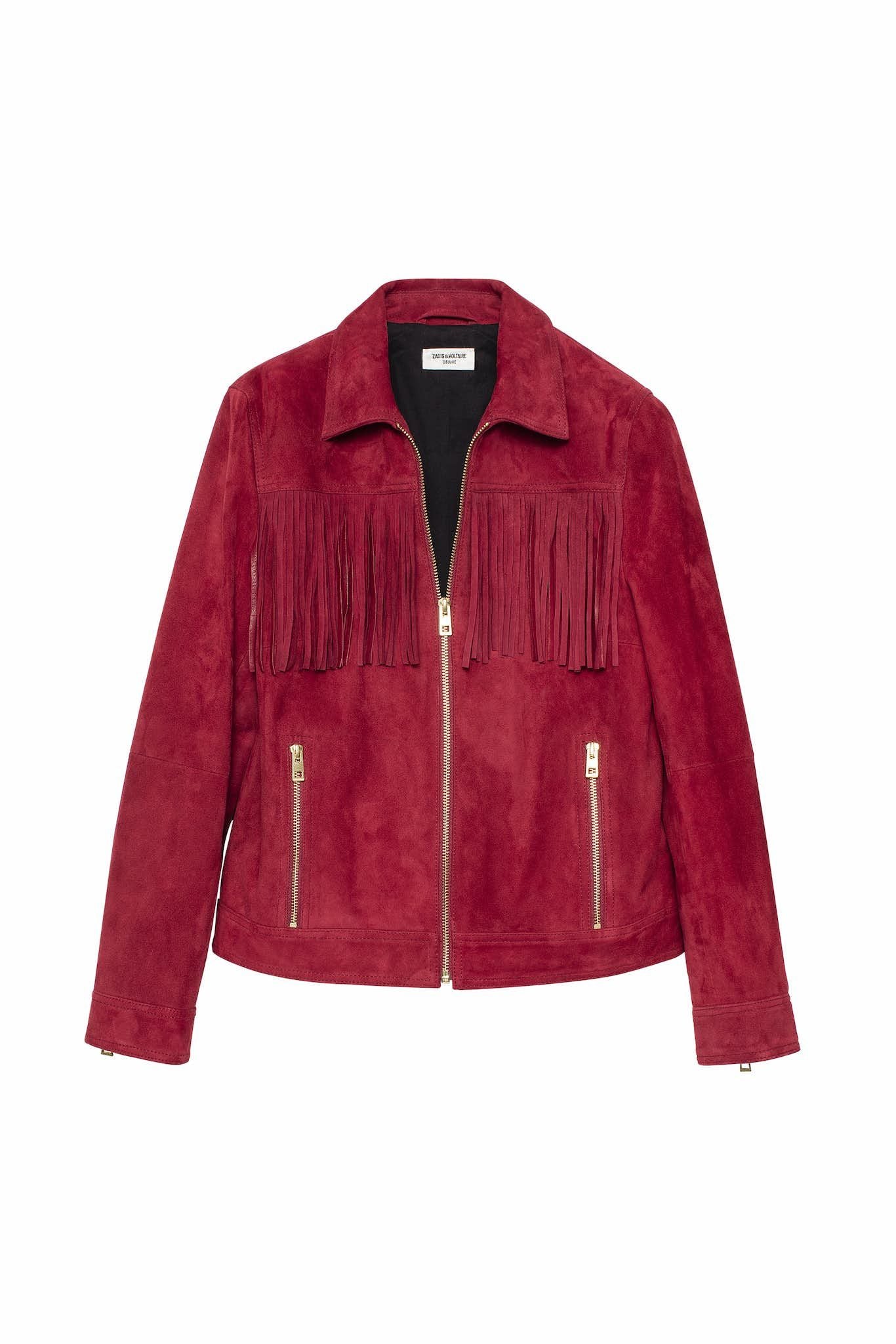 Red Goat Leather Women Jacket