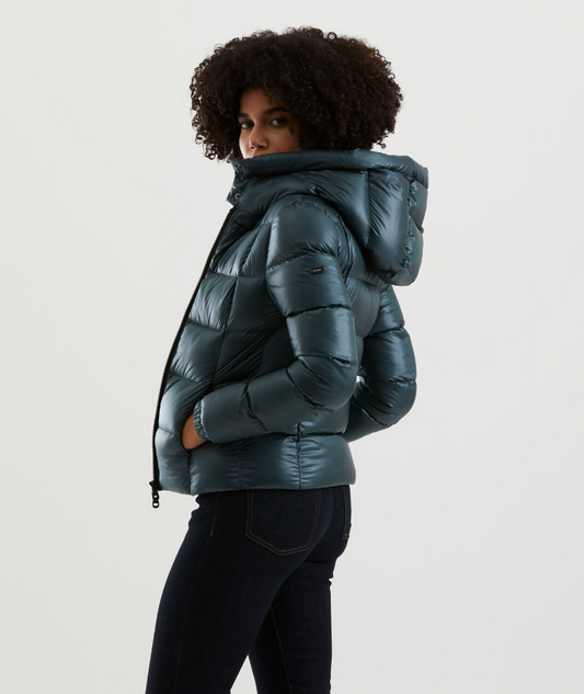 Green Nylon Women Jacket