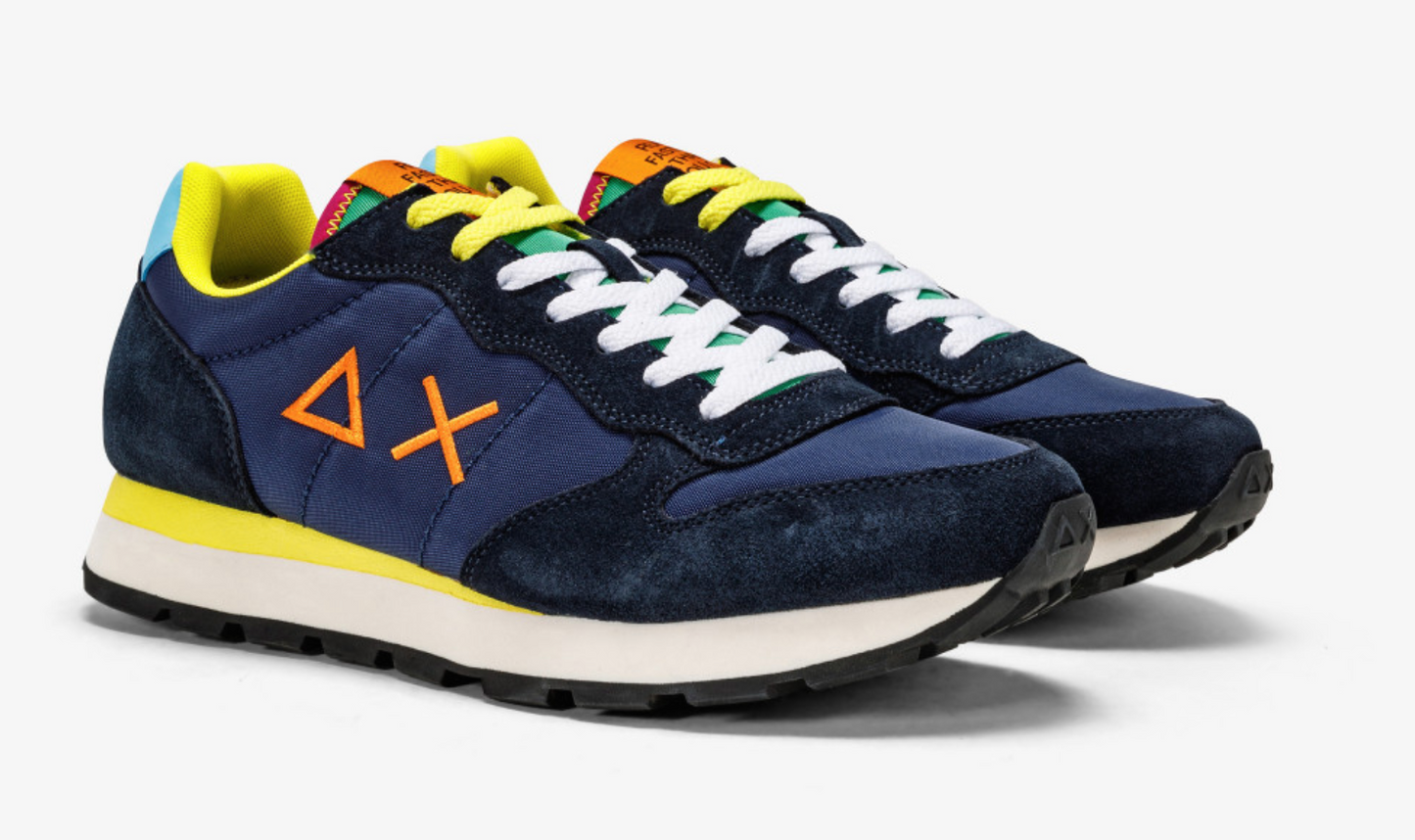 Blue Leather Men Sneaker