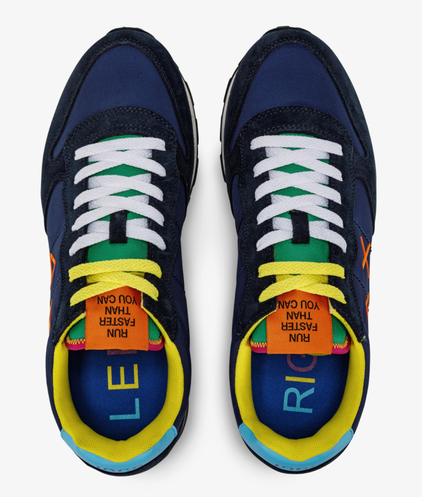 Blue Leather Men Sneaker