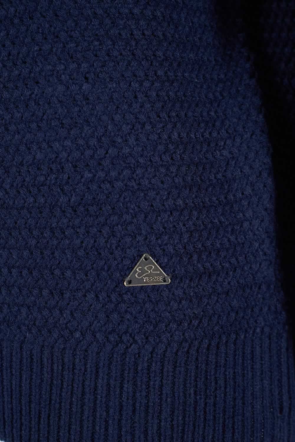 Blue Acrylic Men Sweater