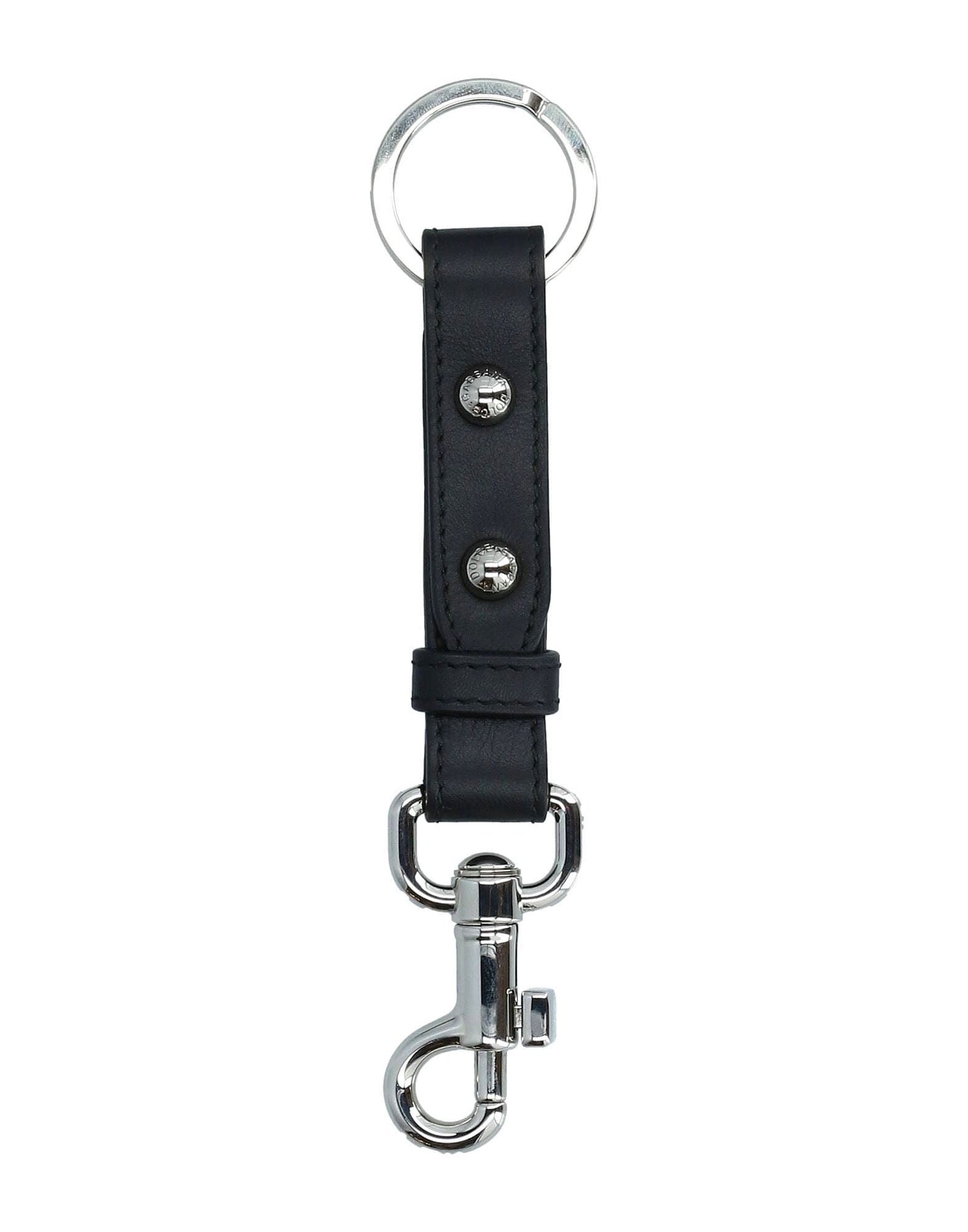 Black Leather Men Keychain
